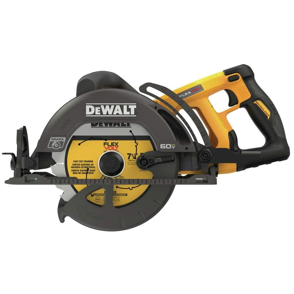 DEWALT FLEXVOLT 60V MAX 7-1/4 Inch Circular Saw for Framing, Cordless Tool Only with ergonomic handle design