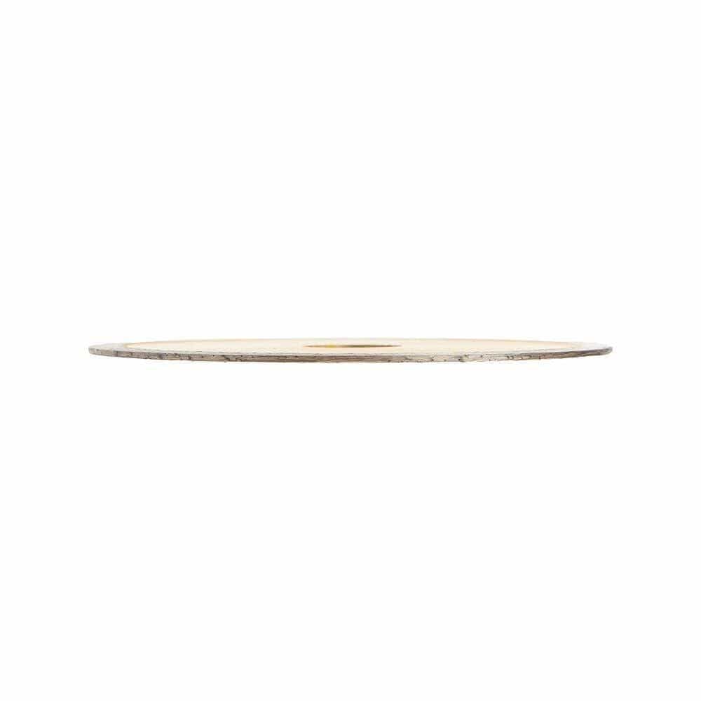 DEWALT Diamond Blade for Porcelain Tile Wet/Dry 4-1/2-Inch DW4765 thin cutting blade side view
