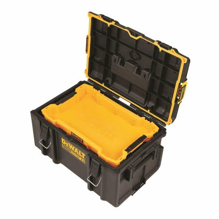 DEWALT TOUGHSYSTEM 2.0 Shallow Stacking Organizer Tray with lift-out tool tray for toolbox storage and organization