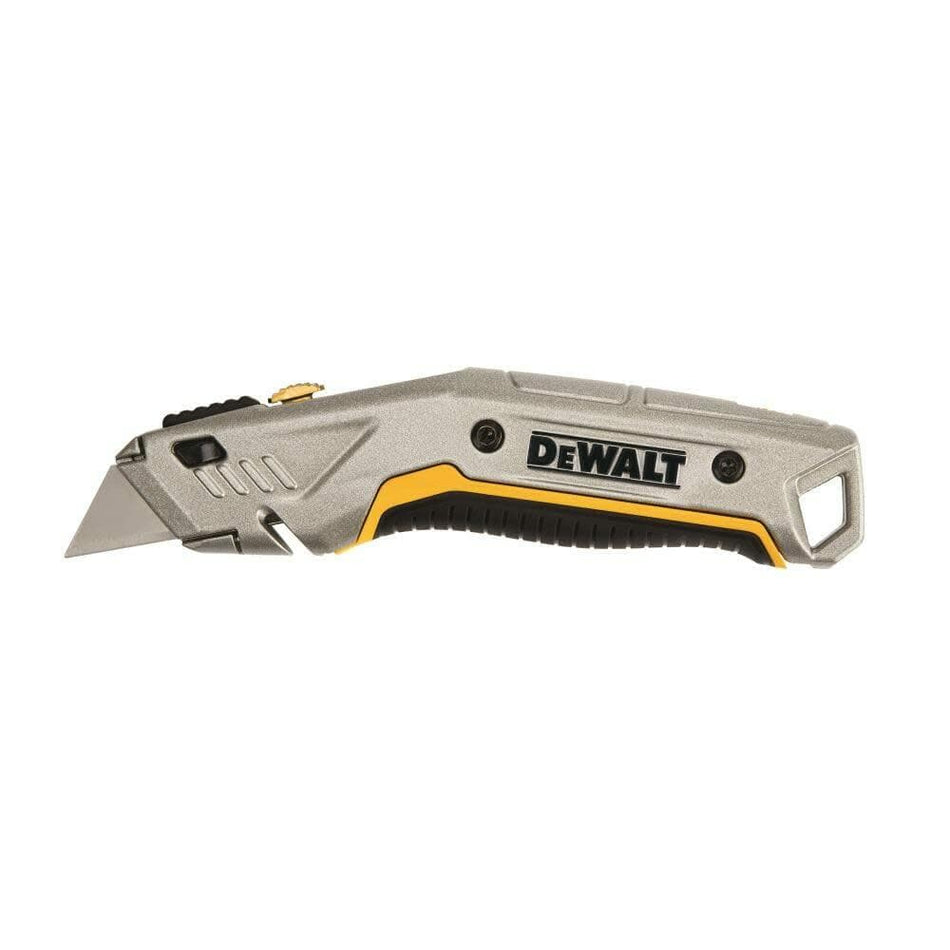 DEWALT Push Button INSTANTCHANGE Utility Knife with Quick-Swap Blade Storage and Ergonomic Grip for jobsite efficiency