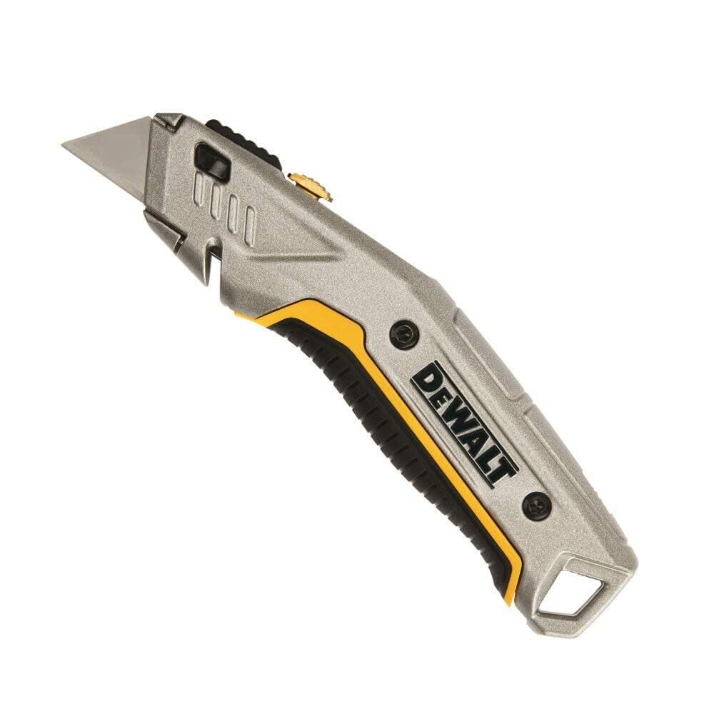 DEWALT Push Button INSTANTCHANGE Utility Knife DWHT10914 with Quick-Swap Blade Storage and Ergonomic Grip