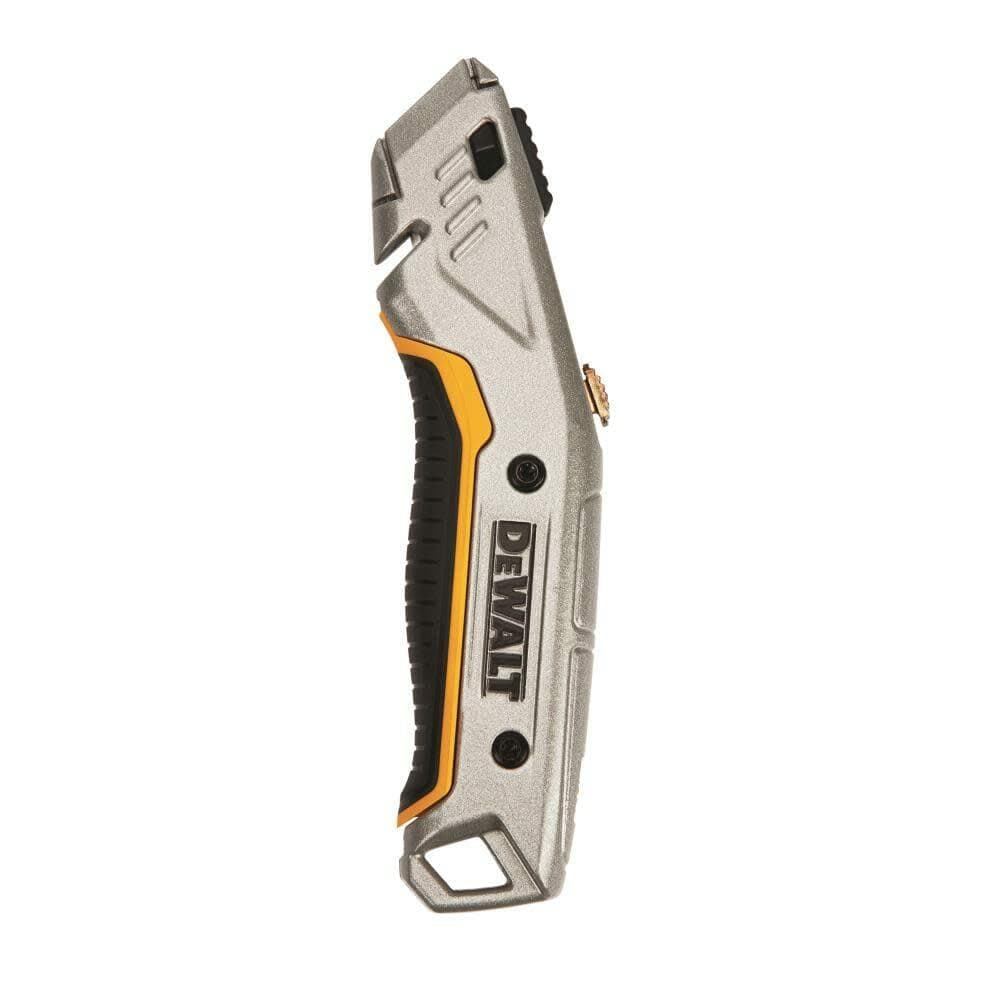 DEWALT Push Button INSTANTCHANGE Utility Knife DWHT10914 with Quick-Swap blade storage and ergonomic grip design