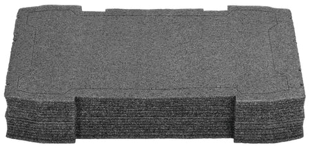 A profile view of the DEWALT TOUGHSYSTEM 2.0 deep foam insert, showing its layered construction and shape.