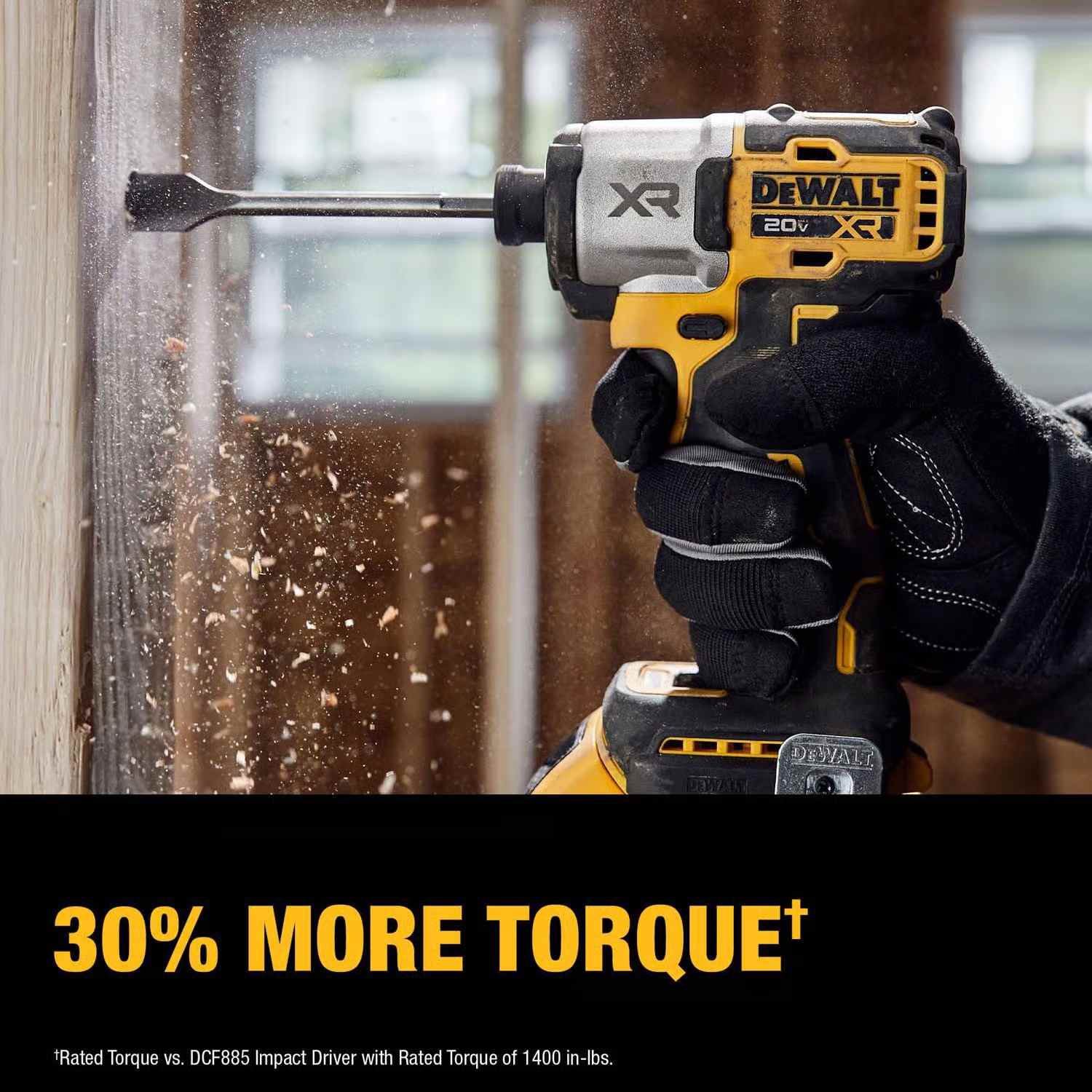 DeWalt 20V MAX XR Brushless Hammer Drill Impact Driver delivering 30% more torque for heavy-duty drilling and driving tasks
