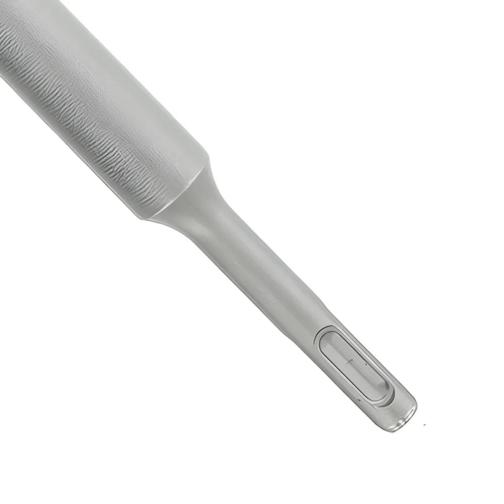 Detailed view of the SDS-Plus shank on the Diablo DMAPLRC1100 rebar cutter designed for a secure fit in all corded and cordless SDS-Plus rotary hammers.