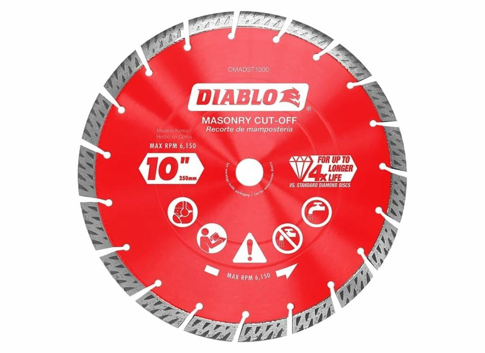 Red diamond blade with 'Diablo' branding on a white background