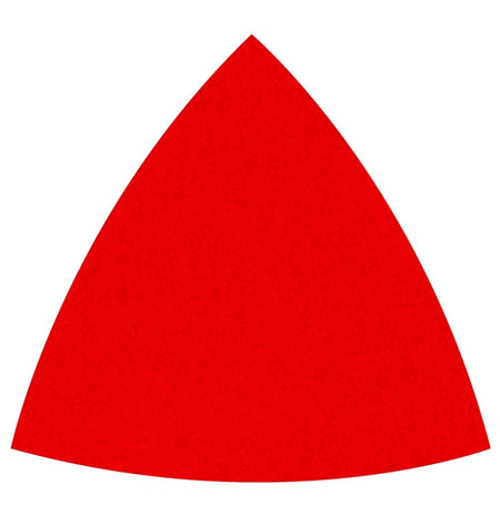 Individual Diablo 3-1/8 inch red triangular detail sanding sheet featuring a premium ceramic blend abrasive with an ultra-fine 220-grit finish.