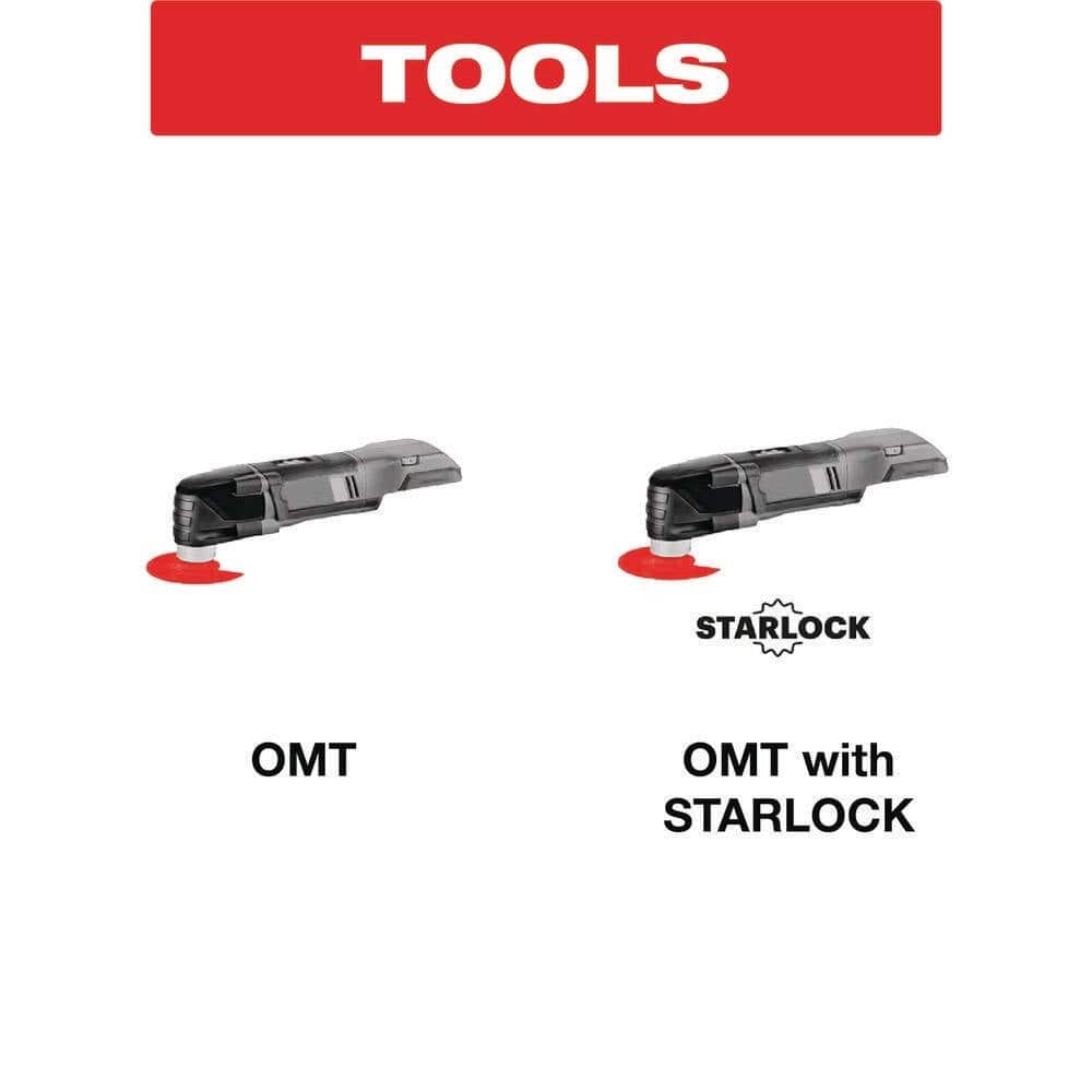 Tool compatibility guide for Diablo triangular sanding sheets illustrating a secure fit on both standard oscillating multi-tools and OMTs with Starlock interfaces.