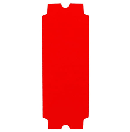 Individual Diablo 4-3/16 inch by 11-1/4 inch 320-grit ultra-fine finish drywall sanding sheet with a red ceramic grain blend and Hook and Lock backing.