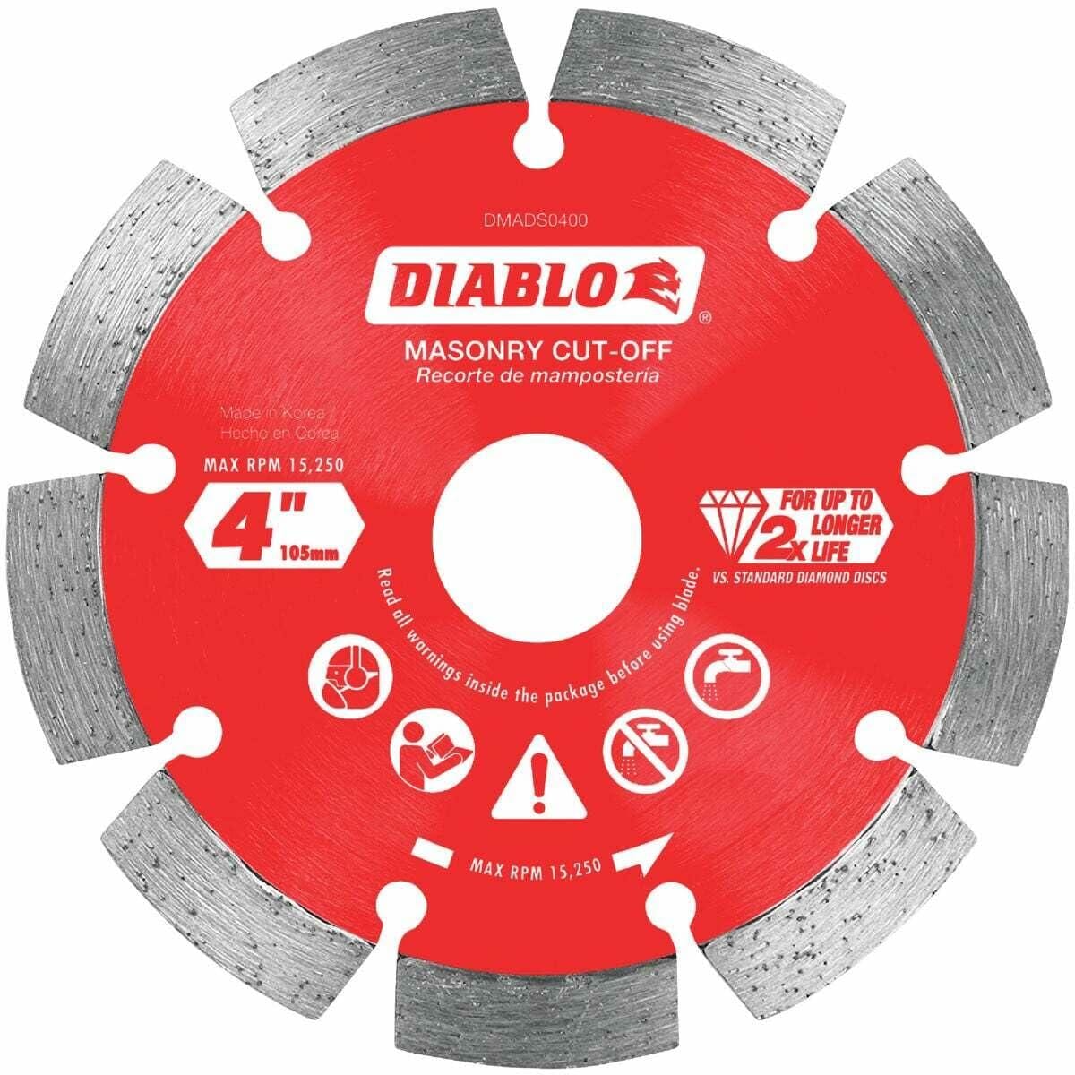 Diamond blade with Diablo branding on a white background