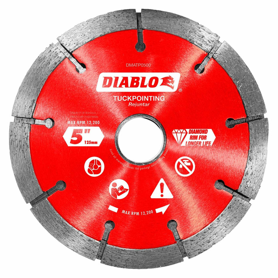 Diamond blade with red and gray design, featuring the Diablo brand on a white background.