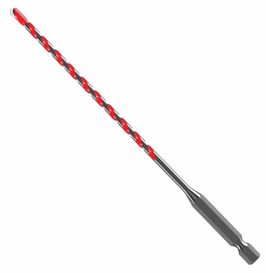 Individual Diablo 5/32 inch SPEEDemon Red Granite carbide-tipped hammer drill bit for concrete and masonry featuring a slim profile and red-accented U-flute design.