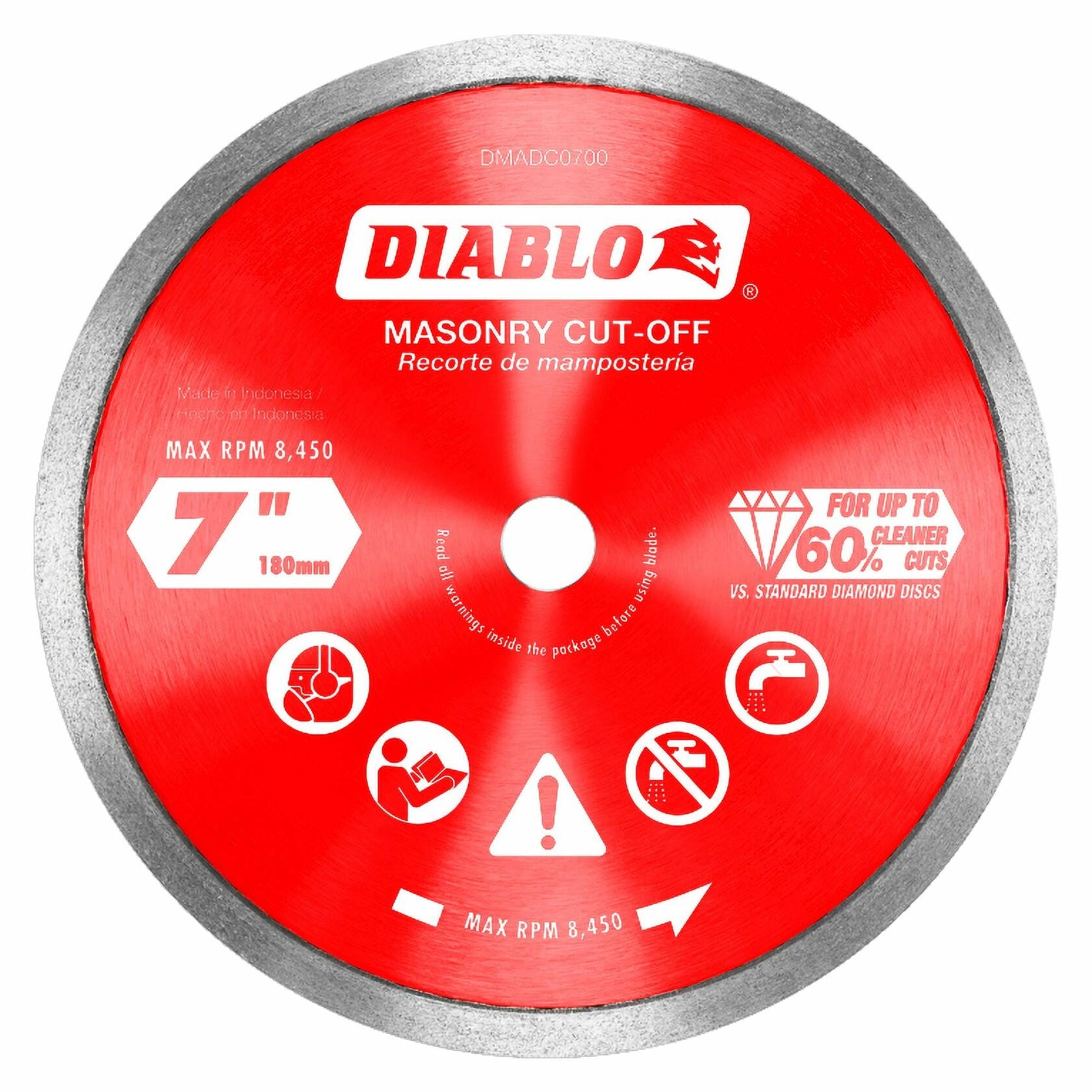 Red diamond blade with 'Diablo' branding on a white background