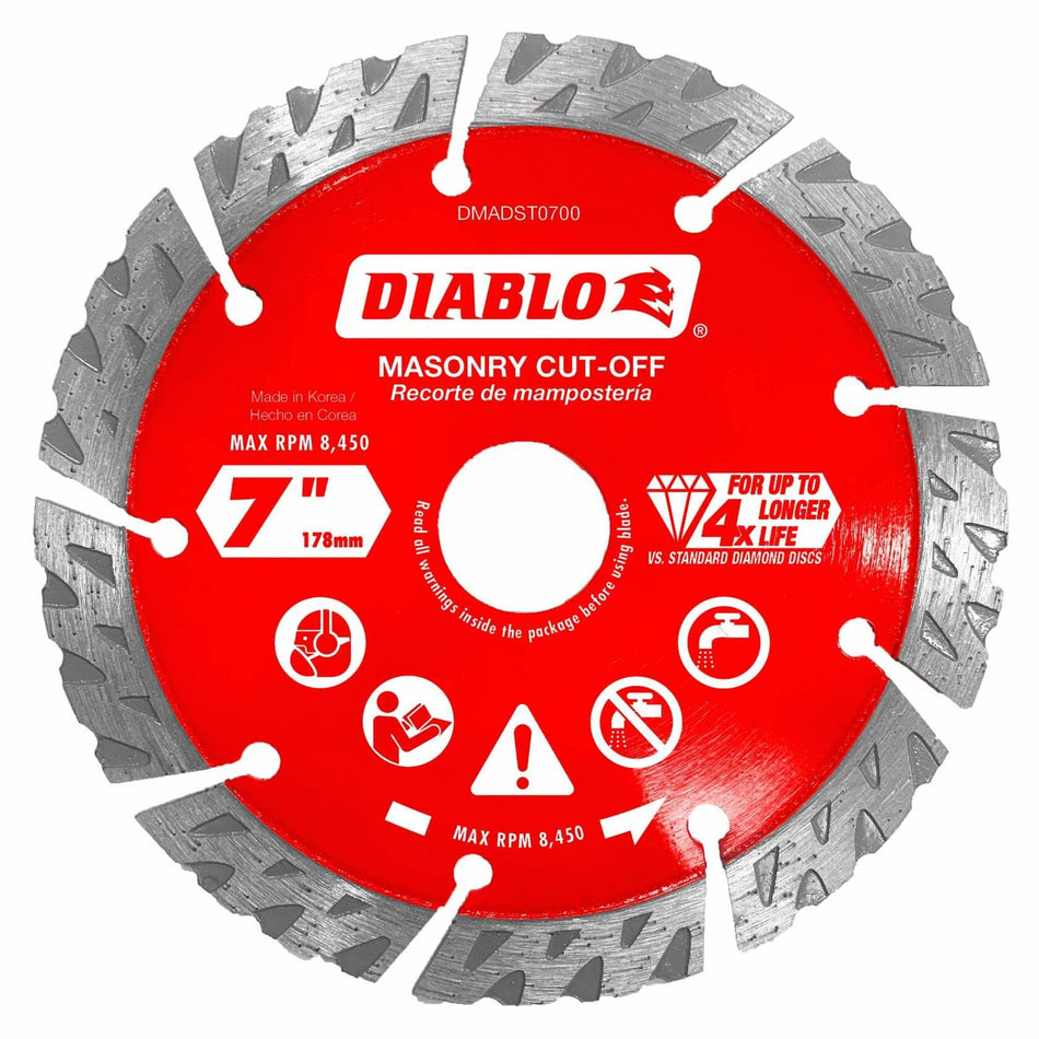 DIABLO masonry cut-off blade on a white background