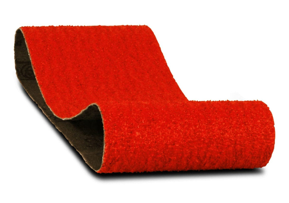 A retail 5-pack of Diablo DCB321050S05G 3 inch by 21 inch zirconium sanding belts with coarse 50 grit, designed for fast material removal on belt sanders.