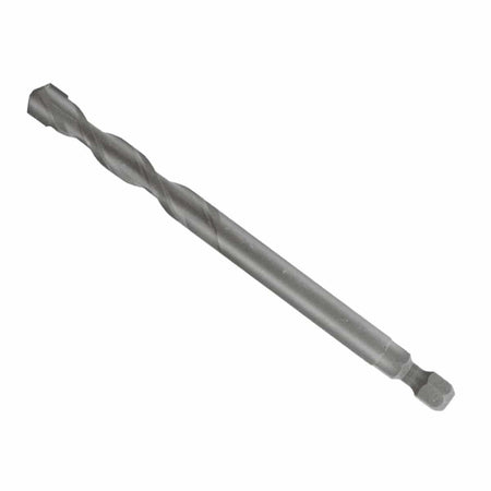 A single high-resolution product shot of the silver Diablo 4-inch carbide tipped pilot bit, showing its 1/4-inch hex shank and precision-ground cutting head.