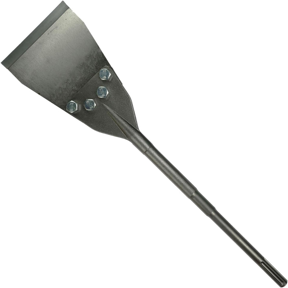 Diablo SDS-Max Floor Scraper with Steel Body, 6" Size, 25" Length, Flat Chisel for flooring demo.
