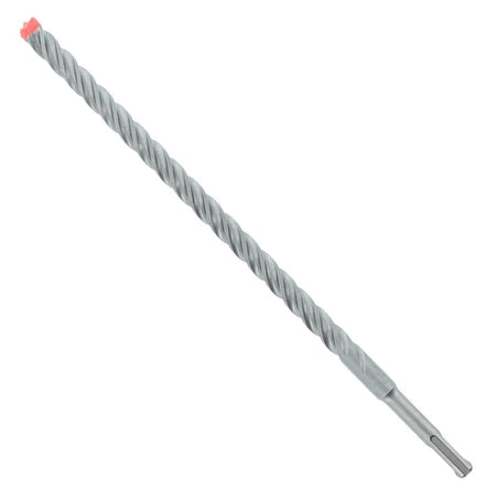 A studio photograph of the full 12-inch Diablo DMAPL4190 Rebar Demon hammer drill bit, showing the red 4-cutter head, optimized flute design, and SDS-Plus shank.