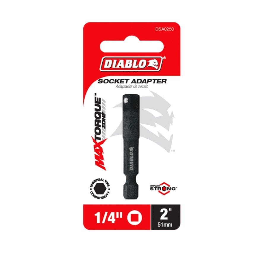 The retail hanging card packaging for the Diablo DT2035P1 Torx Drive Bit featuring the red and white brand logo. The packaging highlights technical features such as the Torque Resistant Design and Impact Strong technology, with icons indicating a T20 size, 3-1/2-inch length, and a quantity of one bit per pack.