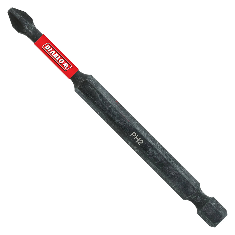 Diablo DPH235B 3-1/2-inch #2 Phillips impact drive bit with 1/4-inch hex shank and extended reach for deep-bay fastening applications.