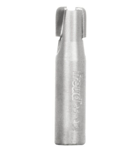 Close-up of the Freud 85-050 drainboard router bit, showing the carbide cutting head, the $1/2$ inch shank, and the engraved product number.