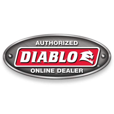 Oval metallic badge logo certifying the seller as an Authorized Diablo Online Dealer