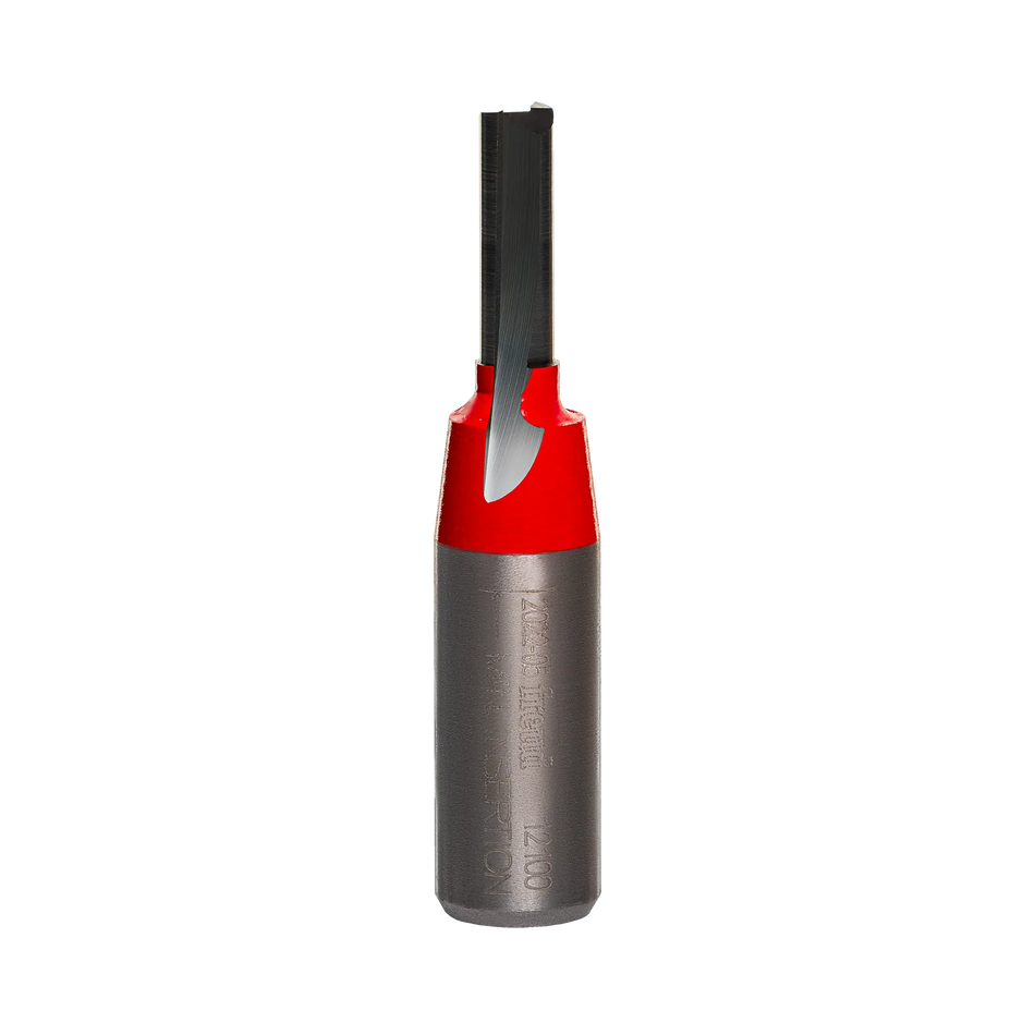 Freud 12-100 1/4 Inch Double Flute Straight Router Bit 1/2 Shank TiCo Carbide 3/4 Cut Length Grooving Edge Routing Wood CNC
