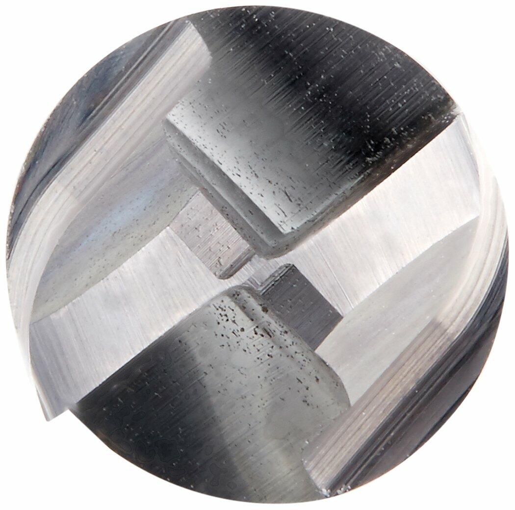 A macro, top-down view directly into the cutting end of the Freud 18-104 router bit, showing the precision-ground carbide cutting edges.