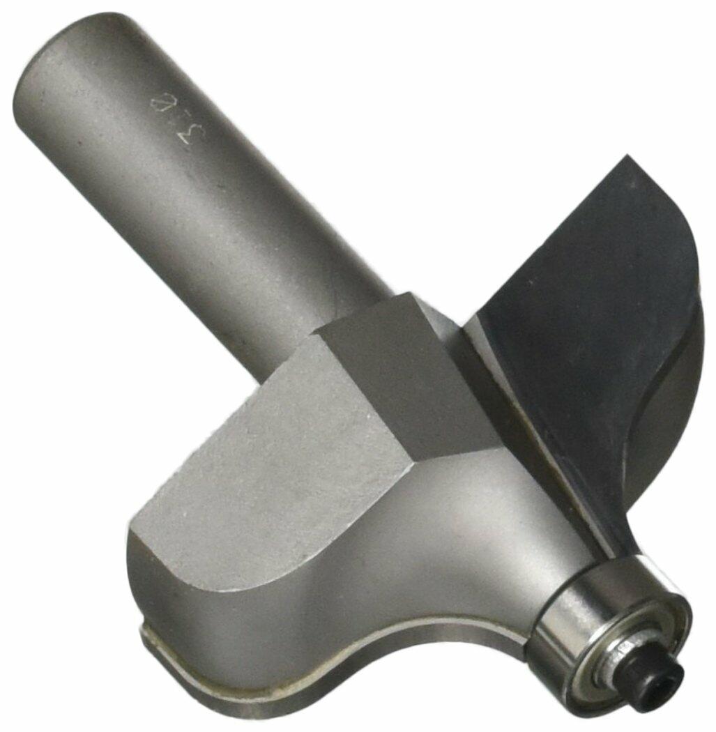 Freud 2-1/8 Inch Solid Surface Edge Profile Router Bit with 1/2 Inch Shank and Steel Bearing for Decorative Edges