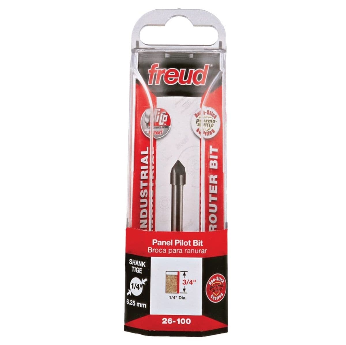 Freud 26-100 1/4-Inch Diameter Panel Pilot Router Bit with 1/4-Inch Sh ...