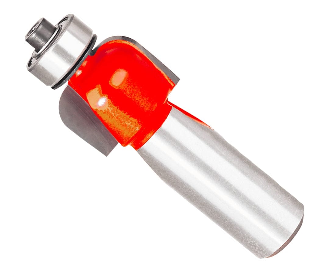 A studio product photograph of the Freud 30-109 Cove router bit featuring a red Perma-SHIELD coated body, two TiCo carbide cutting flutes, and a silver ball bearing pilot on a 1/2 inch shank.