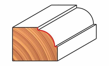 Freud 36-116 1/2-Inch Radius Beading Router Bit with 1/4-Inch Shank for Decorative Edge Profiles on Wood