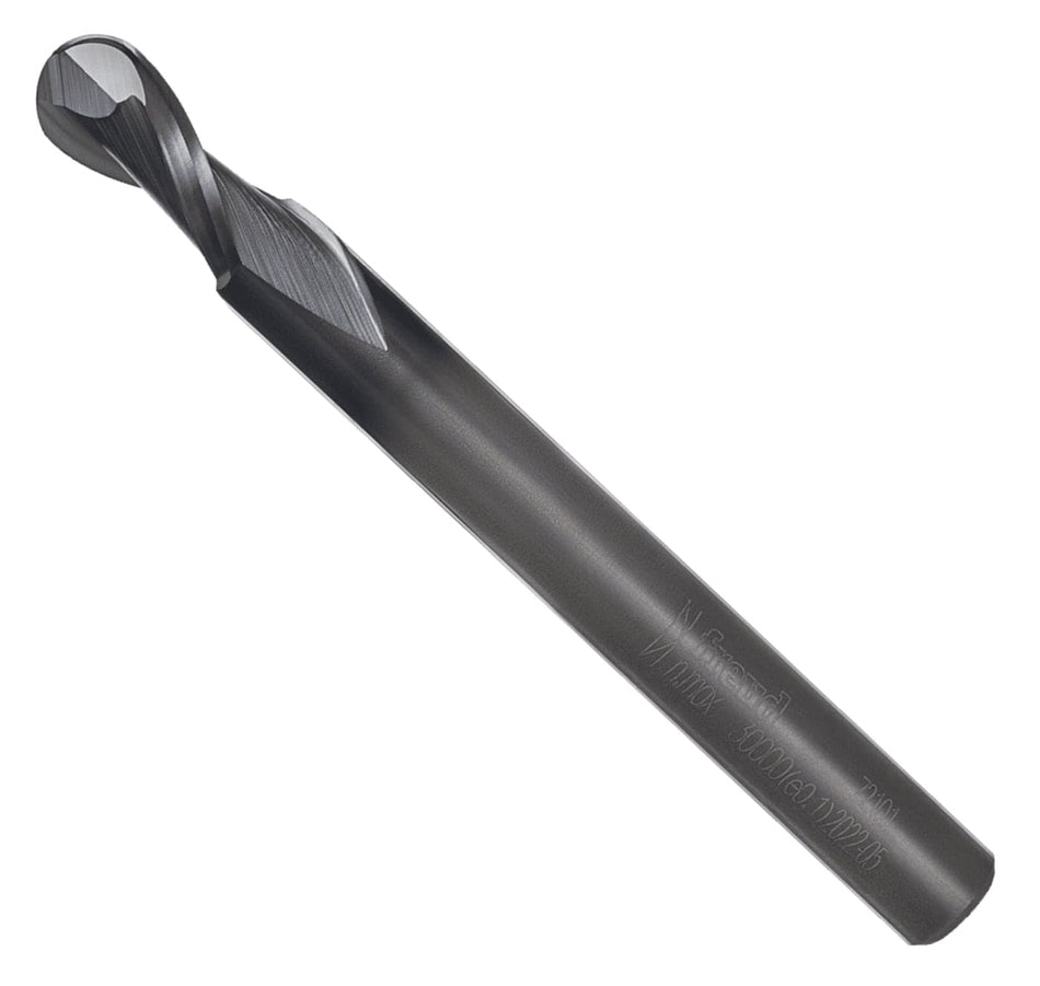 Freud 72-101 1/4 Inch Up-Cut Spiral Ball Nose CNC Router Bit 1/4 Inch Shank Solid Carbide 1/8 Inch Radius For 3D Carving Contouring Wood and Plastics