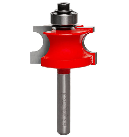 Freud 80-104 3/16-inch radius traditional beading router bit featuring a 1/4-inch shank, guide bearing, and red Perma-SHIELD coating for historic molding and custom furniture.