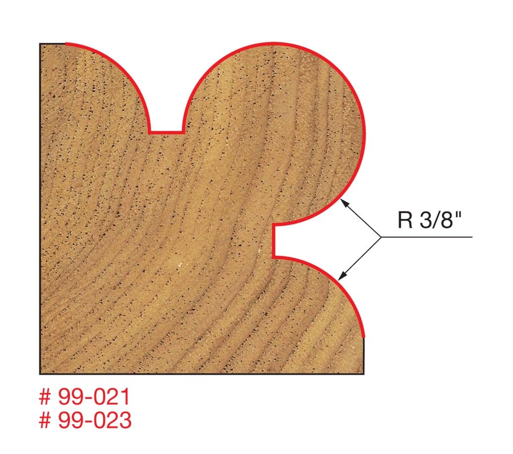 Freud 99-021 Corner Beading Router Bit 1-1/4 Inch Diameter 1/2 Inch Sh ...