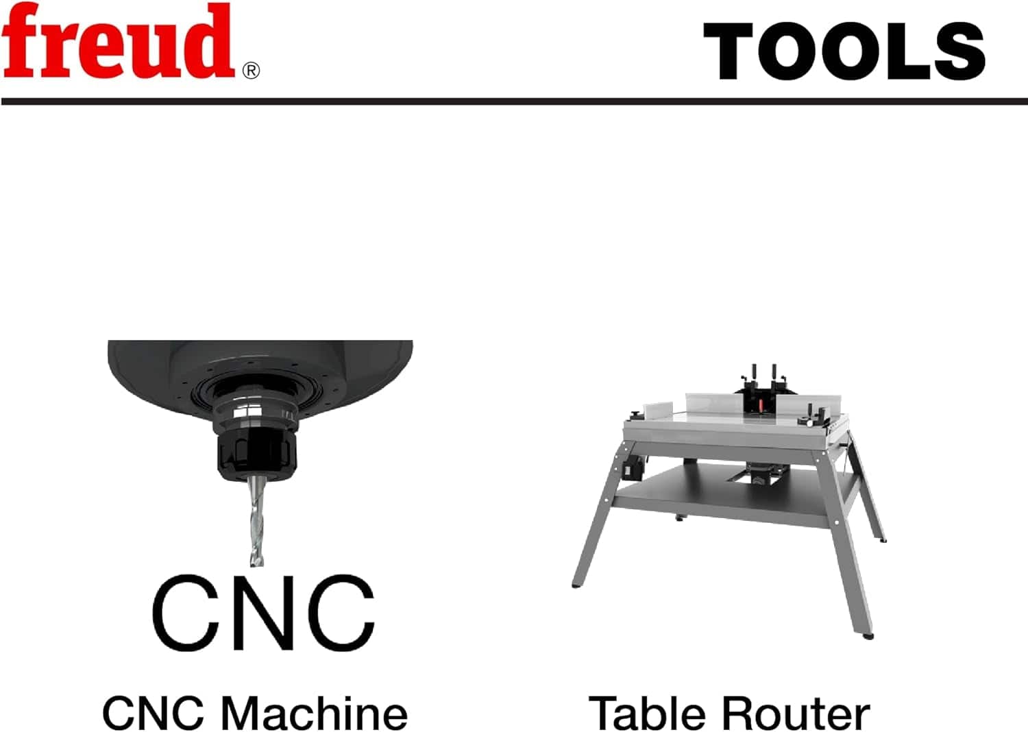 A technical graphic illustrating that the Freud 99-031 reversible glue joint bit is engineered for professional use on both CNC machines and stationary table routers.