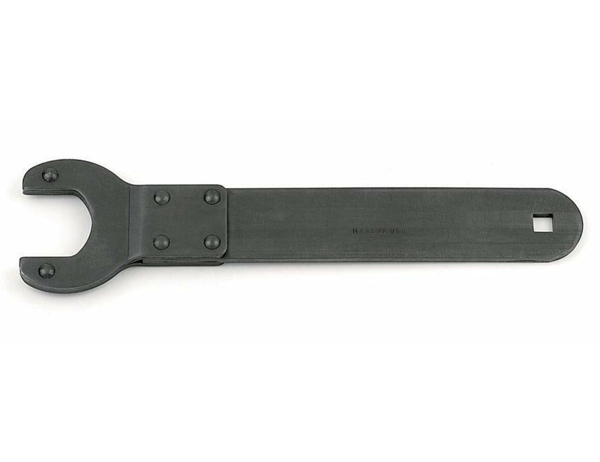 A studio photo of the GEARWRENCH 3473 48mm diesel fan clutch wrench, showing its open-end design and the 1/2-inch square drive opening on the handle.