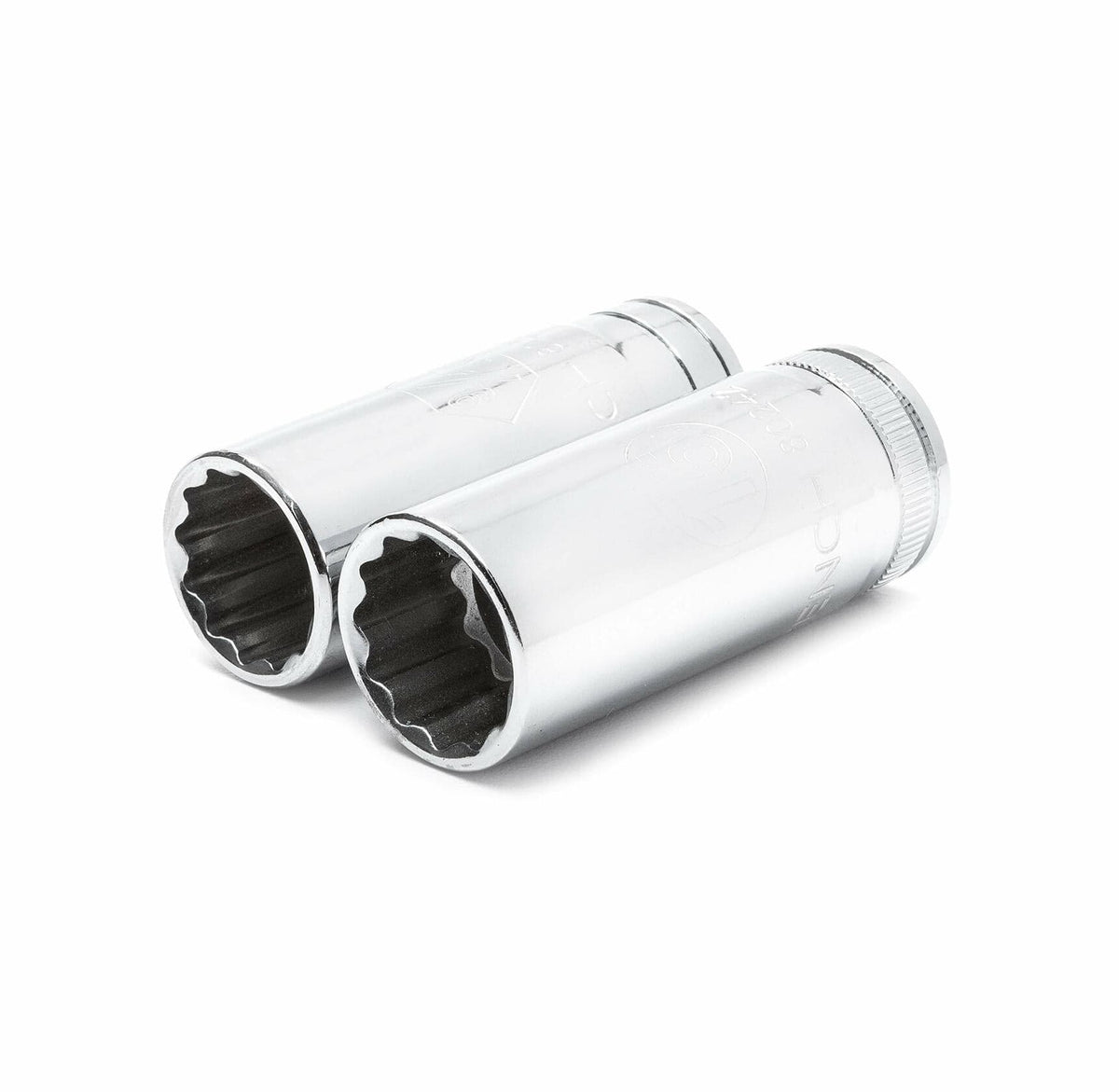 GEARWRENCH_176-Piece_Master_Socket_Set_1_4_3_8_1_2-Inch_Drive_SAE_Metric_12-Point_Standard_Deep_Sockets_Full_Polish_Chrome_89074_2.jpg

An infographic detailing the six types of sockets included in the GEARWRENCH 89074 set, organized by 1/4, 3/8, and 1/2-inch drive sizes for both standard and deep sockets.

GEARWRENCH_176-Piece_Master_Socket_Set_1_4_3_8_1_2-Inch_Drive_SAE_Metric_12-Point_Standard_Deep_Sockets_Full_Polish_Chrome_89074_5.jpg

A pair of 12-point deep well sockets from the GEARWRENCH set, highl