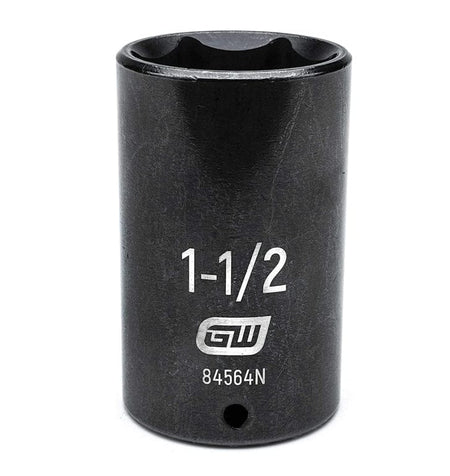 A close-up profile of the GEARWRENCH 1-1/2-inch 6-point deep impact socket, model 84564N.