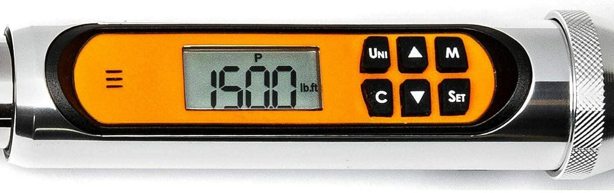 GEARWRENCH 1/2" Drive 120XP Electronic Torque Wrench with Flex Head, LCD Display, and 250 ft-lb Capacity Chrome Finish