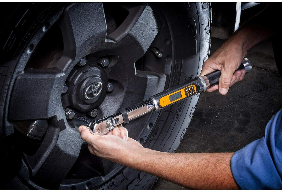 GEARWRENCH 1/2" Drive 120XP Electronic Torque Wrench with Flex Head and LCD Display for precise torque application