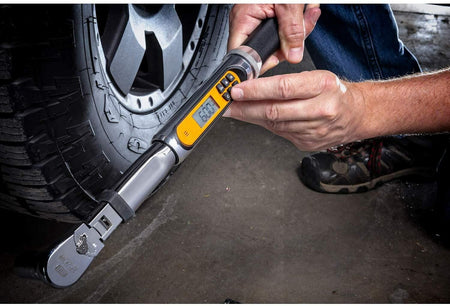 GEARWRENCH 1/2" Drive 120XP Electronic Torque Wrench with flex head, LCD display, and chrome finish for precise torque control