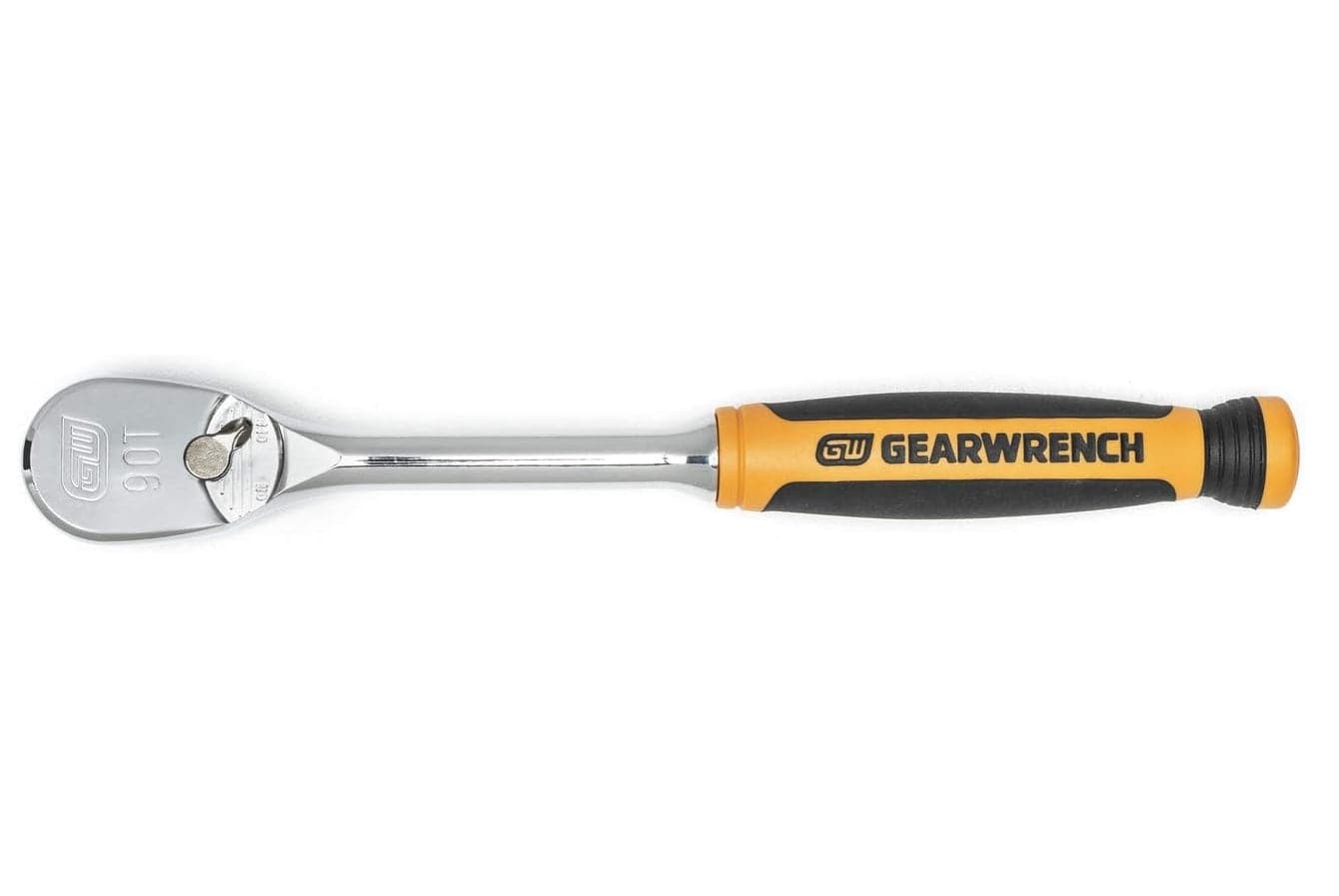 A studio shot of the 3/8-inch drive fixed-head 90-tooth ratchet from the 81203T set.