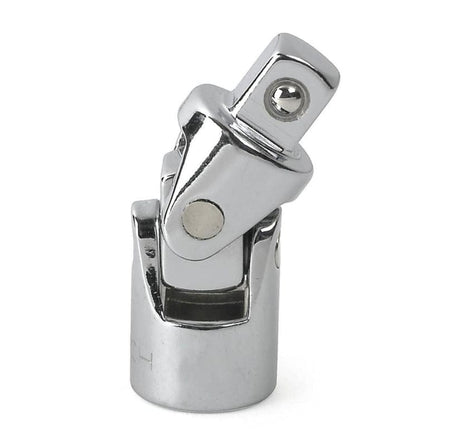 A close-up view of a GEARWRENCH 1/2 inch drive impact-rated universal joint accessory, showcasing the swivel flex design and durable alloy steel construction for multi-angle fastener access.