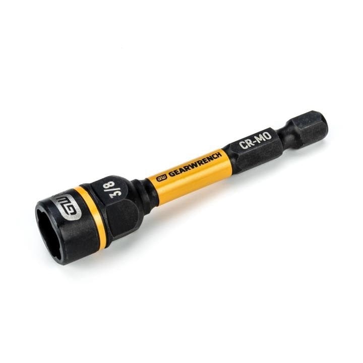 A studio photo of a GEARWRENCH 3/8-inch Bolt Biter impact nut extractor and driver on a white background.