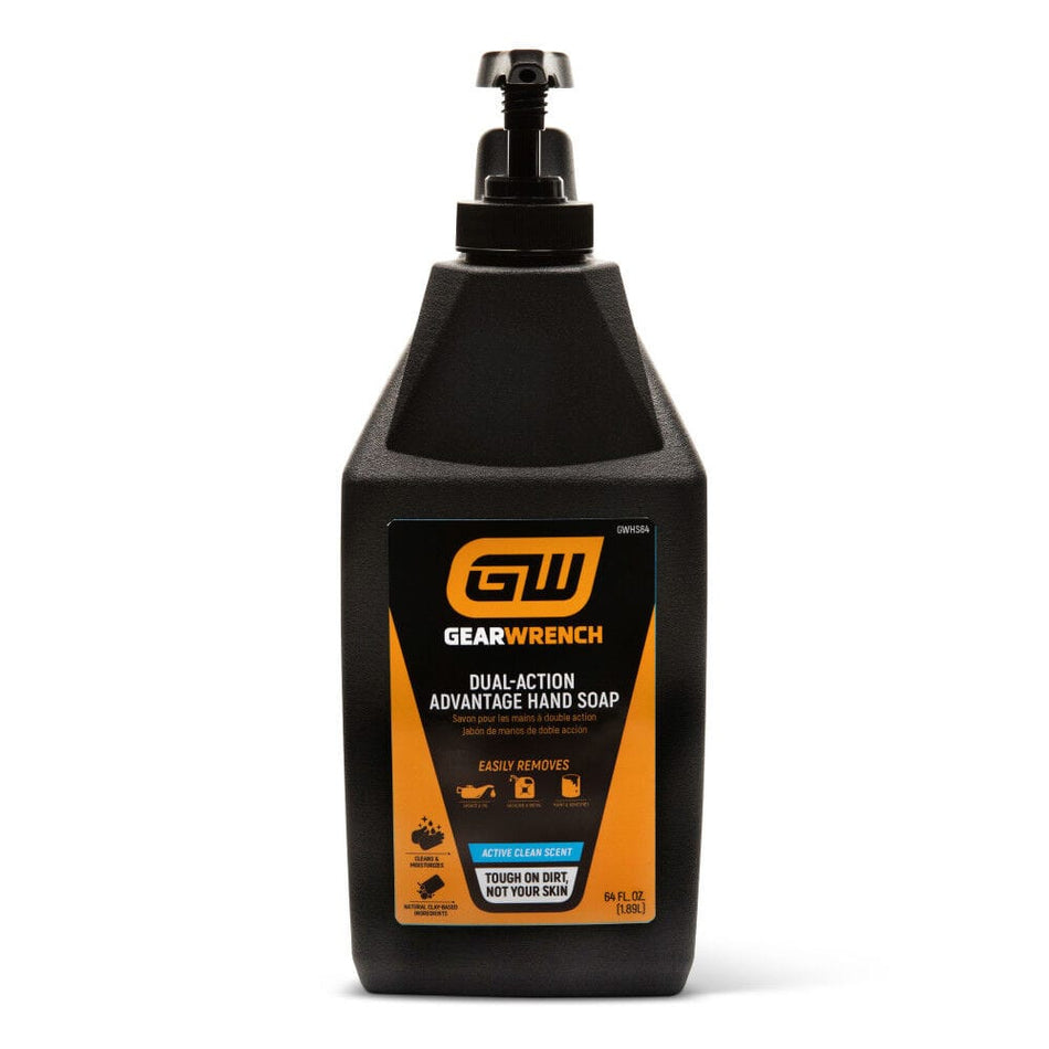 GearWrench Heavy Duty Hand Cleaner GWHS64 64 Ounce Citrus Pumice Soap (Natural Clay Solvent-Free Grease Oil Grime Industrial Skin Wash)
