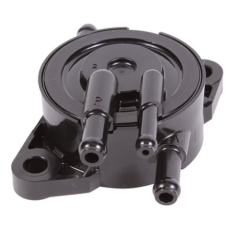 Alternate perspective of the Honda 16700-Z6L-003 fuel pump showing the integrated mounting flange and vacuum pulse port, designed for GX630, GX660, and GX690 industrial engines.