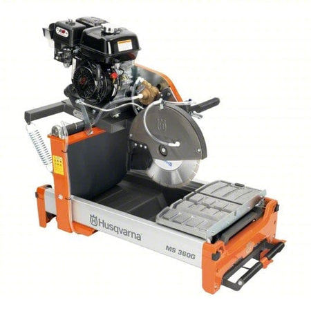 Husqvarna 14 Inch Gas Masonry Saw MS360G with 4.8 HP Honda Engine and 5 Inch Wet Cutting Depth for Brick and Paver