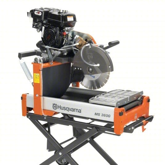 Husqvarna 14 Inch Gas Masonry Saw MS360G with 4.8 HP Honda Engine and 5 Inch Cutting Depth for Brick and Block Cutting