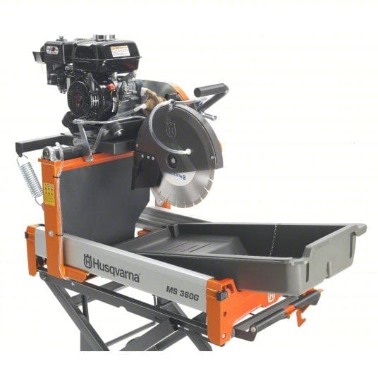 Husqvarna 14 Inch Gas Masonry Saw MS360G with 4.8 HP Honda engine and 5 Inch cutting depth for brick and paver cutting